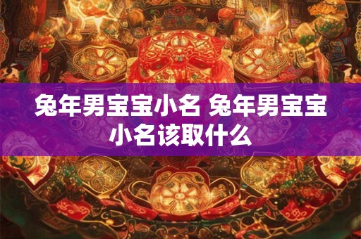 兔年男宝宝小名 兔年男宝宝小名该取什么