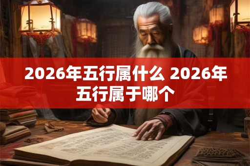 2026年五行属什么 2026年五行属于哪个