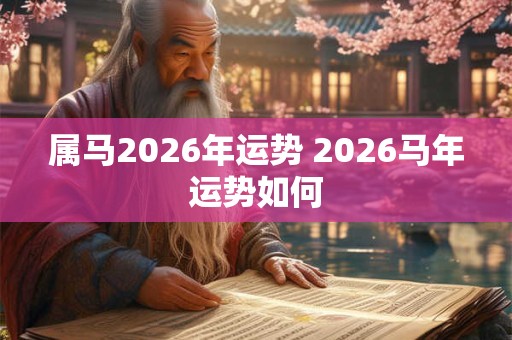 属马2026年运势 2026马年运势如何 属马2026年运势 2026马年运势如何