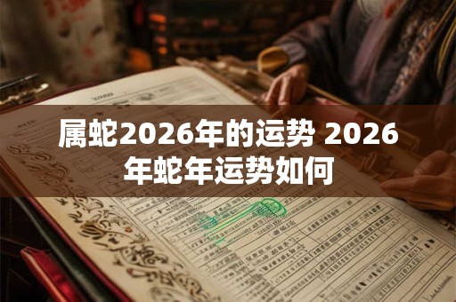 属蛇2026年的运势 2026年蛇年运势如何 属蛇2026年的运势 2026年蛇年运势如何