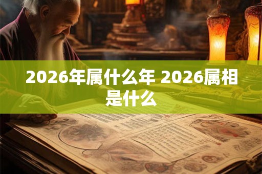 2026年属什么年 2026属相是什么