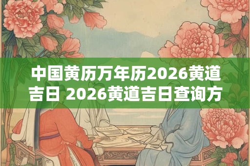 中国黄历万年历2026黄道吉日 2026黄道吉日查询方法