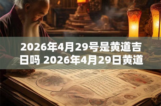 2026年4月29号是黄道吉日吗 2026年4月29日黄道吉日 2026年4月29号是黄道吉日吗 2026年4月29日黄道吉日