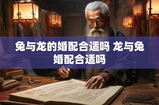 兔与龙的婚配合适吗 龙与兔婚配合适吗