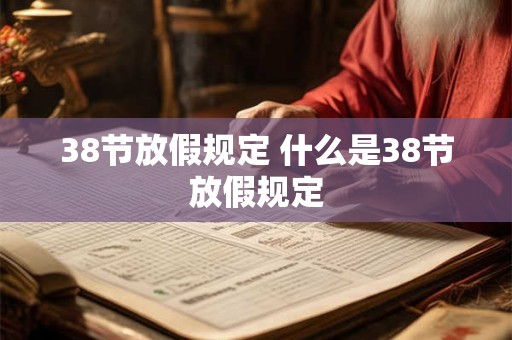 38节放假规定 什么是38节放假规定
