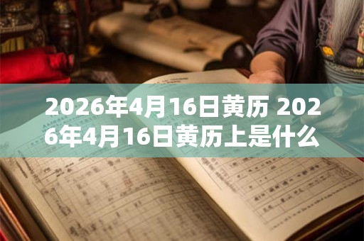 2026年4月16日黄历 2026年4月16日黄历上是什么吉日