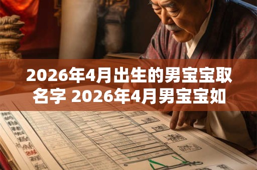 2026年4月出生的男宝宝取名字 2026年4月男宝宝如何取名