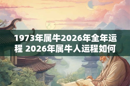 1973年属牛2026年全年运程 2026年属牛人运程如何 1973年属牛2026年全年运程 2026年属牛人运程如何
