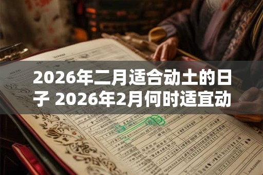 2026年二月适合动土的日子 2026年2月何时适宜动土