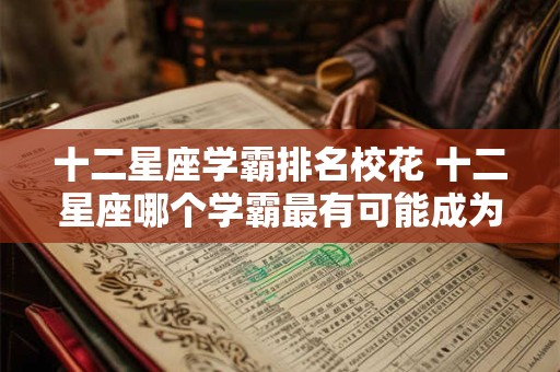 十二星座学霸排名校花 十二星座哪个学霸最有可能成为校花