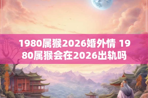 1980属猴2026婚外情 1980属猴会在2026出轨吗