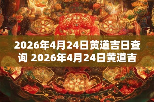 2026年4月24日黄道吉日查询 2026年4月24日黄道吉日是什么 2026年4月24日黄道吉日查询 2026年4月24日黄道吉日是什么