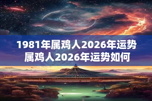 1981年属鸡人2026年运势 属鸡人2026年运势如何