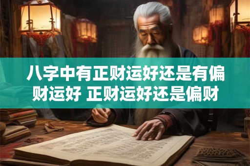 八字中有正财运好还是有偏财运好 正财运好还是偏财运好