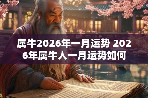 属牛2026年一月运势 2026年属牛人一月运势如何