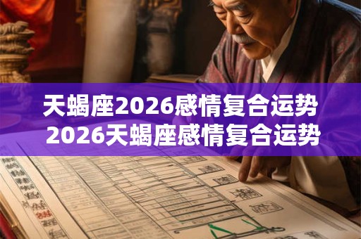 天蝎座2026感情复合运势 2026天蝎座感情复合运势如何