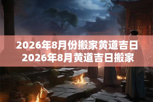 2026年8月份搬家黄道吉日 2026年8月黄道吉日搬家