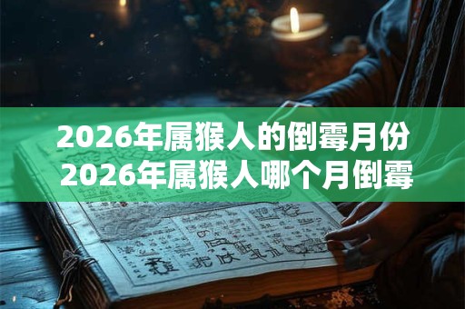 2026年属猴人的倒霉月份 2026年属猴人哪个月倒霉 2026年属猴人的倒霉月份 2026年属猴人哪个月倒霉