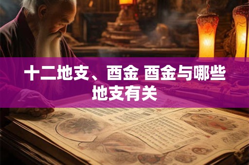 十二地支、酉金 酉金与哪些地支有关