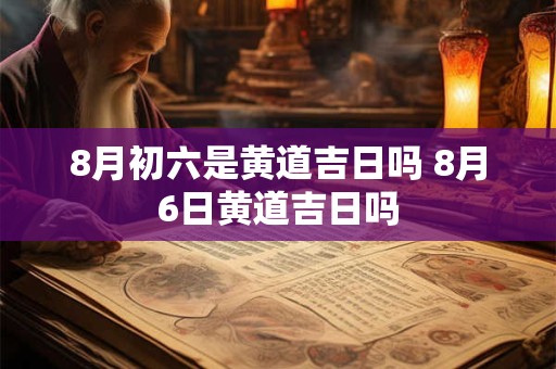 8月初六是黄道吉日吗 8月6日黄道吉日吗