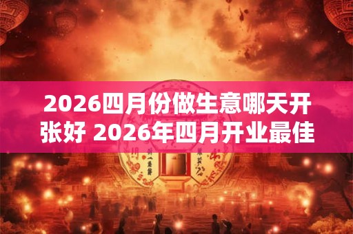 2026四月份做生意哪天开张好 2026年四月开业最佳日 2026四月份做生意哪天开张好 2026年四月开业最佳日