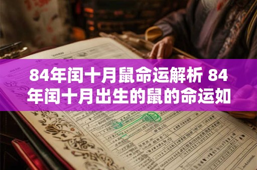 84年闰十月鼠命运解析 84年闰十月出生的鼠的命运如何 84年闰十月鼠命运解析 84年闰十月出生的鼠的命运如何
