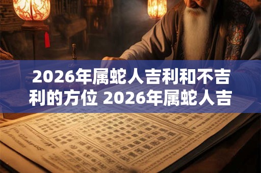 2026年属蛇人吉利和不吉利的方位 2026年属蛇人吉方位不吉