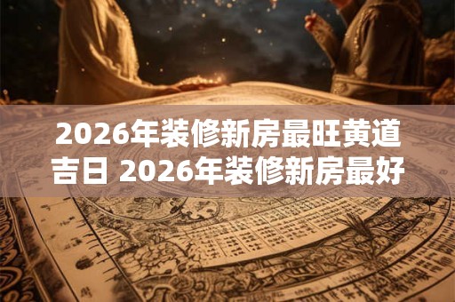 2026年装修新房最旺黄道吉日 2026年装修新房最好的黄道吉日 2026年装修新房最旺黄道吉日 2026年装修新房最好的黄道吉日