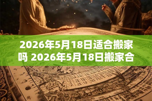 2026年5月18日适合搬家吗 2026年5月18日搬家合适吗