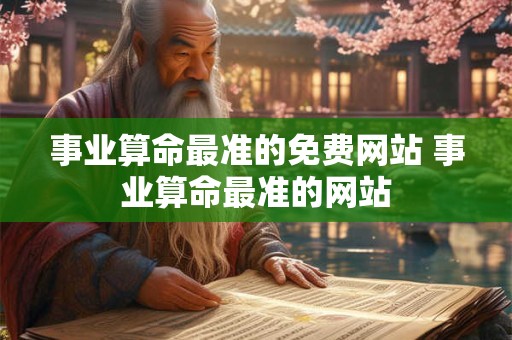 事业算命最准的免费网站 事业算命最准的网站