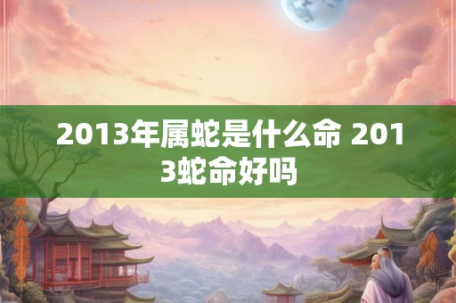2013年属蛇是什么命 2013蛇命好吗
