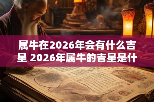 属牛在2026年会有什么吉星 2026年属牛的吉星是什么