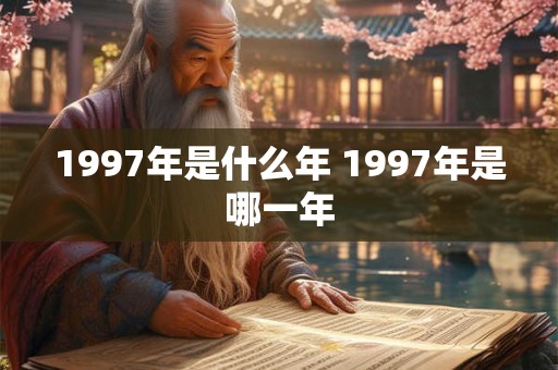 1997年是什么年 1997年是哪一年
