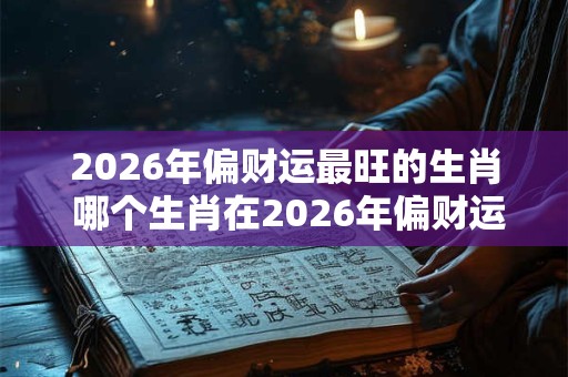 2026年偏财运最旺的生肖 哪个生肖在2026年偏财运最旺