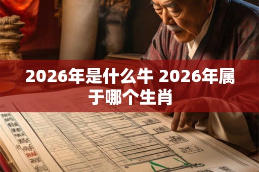 2026年是什么牛 2026年属于哪个生肖