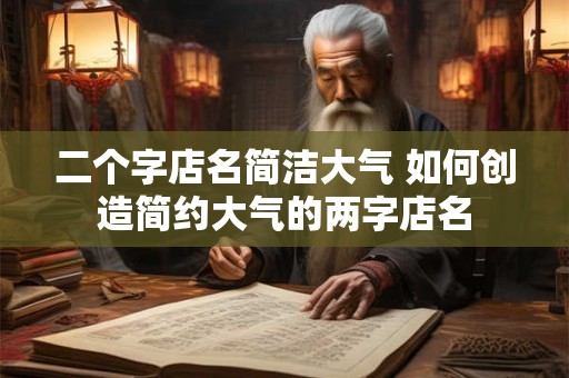 二个字店名简洁大气 如何创造简约大气的两字店名 二个字店名简洁大气 如何创造简约大气的两字店名