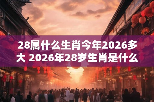 28属什么生肖今年2026多大 2026年28岁生肖是什么