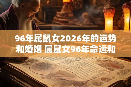 96年属鼠女2026年的运势和婚姻 属鼠女96年命运和婚姻2026如何