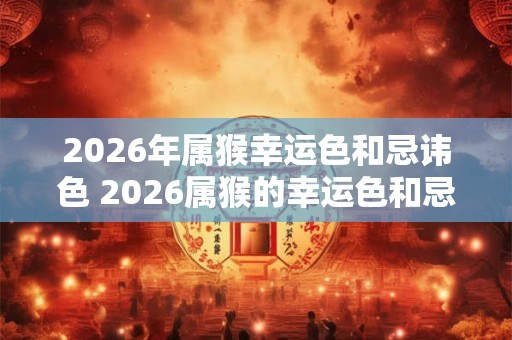 2026年属猴幸运色和忌讳色 2026属猴的幸运色和忌讳色是什么