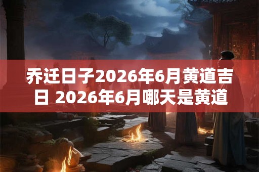乔迁日子2026年6月黄道吉日 2026年6月哪天是黄道吉日乔迁好 乔迁日子2026年6月黄道吉日 2026年6月哪天是黄道吉日乔迁好
