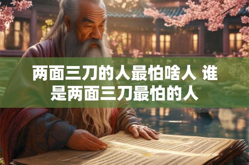 两面三刀的人最怕啥人 谁是两面三刀最怕的人