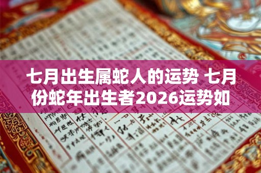 七月出生属蛇人的运势 七月份蛇年出生者2026运势如何