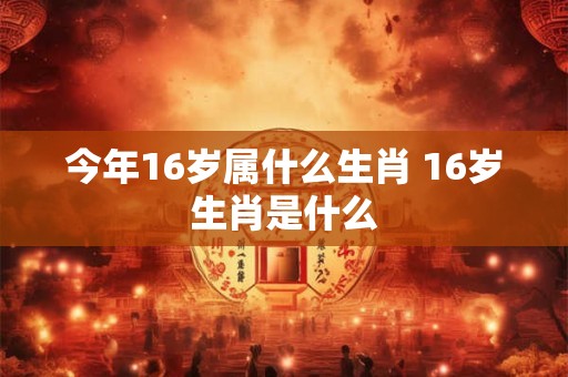 今年16岁属什么生肖 16岁生肖是什么