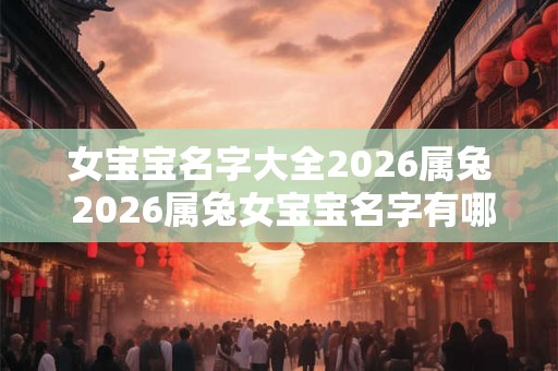 女宝宝名字大全2026属兔 2026属兔女宝宝名字有哪些推荐