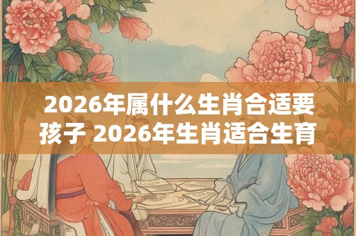 2026年属什么生肖合适要孩子 2026年生肖适合生育吗