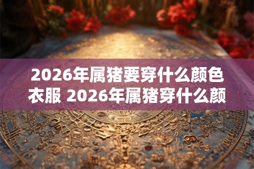 2026年属猪要穿什么颜色衣服 2026年属猪穿什么颜色