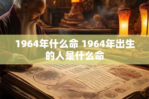 1964年什么命 1964年出生的人是什么命