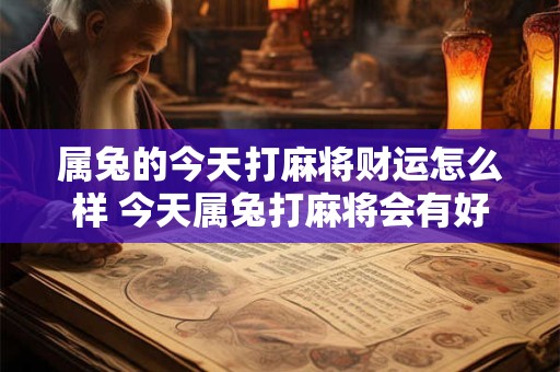 属兔的今天打麻将财运怎么样 今天属兔打麻将会有好运吗