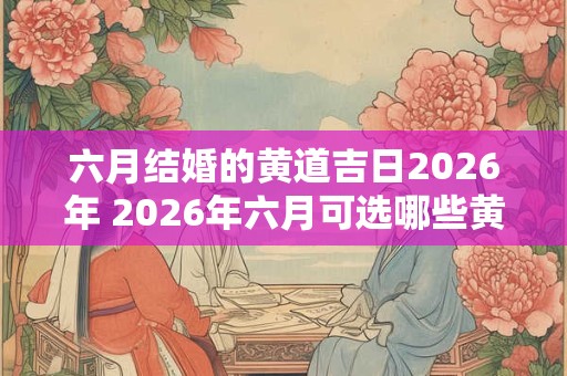 六月结婚的黄道吉日2026年 2026年六月可选哪些黄道吉日结婚