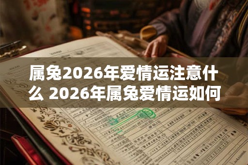 属兔2026年爱情运注意什么 2026年属兔爱情运如何